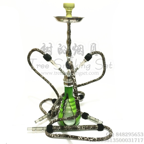 阿拉伯水烟壶绿色三管